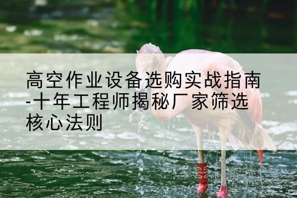 麦盖提剪叉式升降机厂家-高空作业设备选购实战指南-十年工程师揭秘厂家筛选核心法则